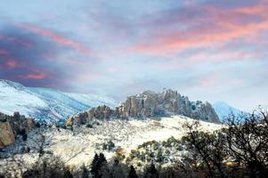 Garden of the Golds, Colorado nach einem Winterabstauben. foto