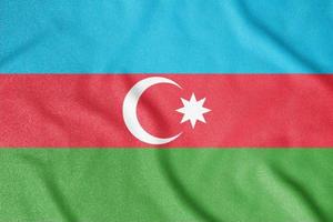 Nationalflagge von Aserbaidschan. das Hauptsymbol eines unabhängigen Landes. foto