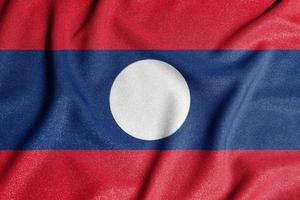Nationalflagge von Laos. das Hauptsymbol eines unabhängigen Landes. Flagge von Laos.