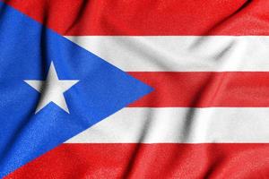 Nationalflagge von Puerto Rico. das Hauptsymbol eines unabhängigen Landes. Flagge von Puerto Rico. ein Merkmal der Größe eines demokratischen Staates. foto