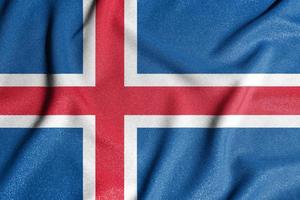 Nationalflagge von Island. das Hauptsymbol eines unabhängigen Landes.