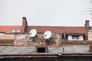 Blick auf die Dächer der historischen Altstadt von Lemberg, Ukraine foto