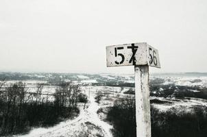 Blick vom Viadukt im Winter foto