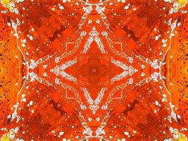 buntes rotes Feuer Kaleidoskop Hintergrund abstrakte Blume und symmetrisches Muster foto