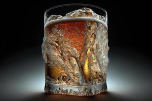 kaltes glas gefüllt mit bier
