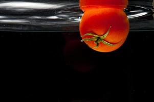 Tomate im Wasser foto