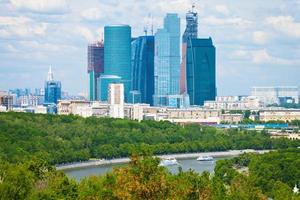 Blick auf die neue Stadt Moskau foto