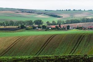 Herbstlandschaft in einem mährischen Feld foto