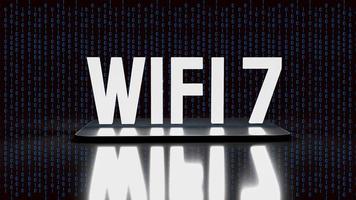 wifi 7 auf dem handy für technologie oder internetkonzept 3d-rendering foto