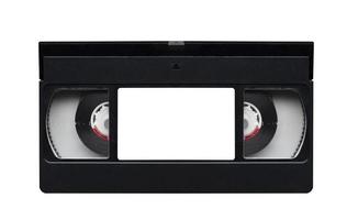 vhs-videokassette isoliert auf weißem bakground mit beschneidungspfad foto