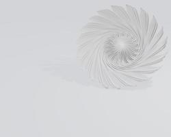 weiße Gerbera-Blume isoliert auf weißem Hintergrund. trendiger Modestil. Minimale Designkunst. 3D-Darstellung. foto