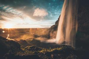 Wasserfall Seljalandsfoss an der Südküste Islands foto