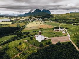 Borge Kirche auf den Lofoten in Norwegen foto