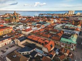 Blick über die schwedische Stadt Kalmar foto