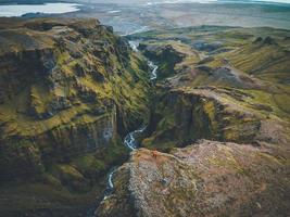 mulagljufur canyon an der südküste von island foto