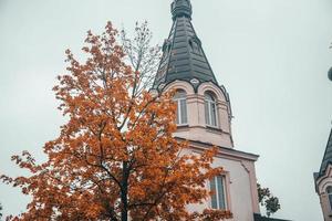 Straßenansichten in der Stadt Trakai, Litauen foto