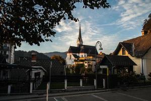 die kirche st. Martin in Bled, Slowenien foto