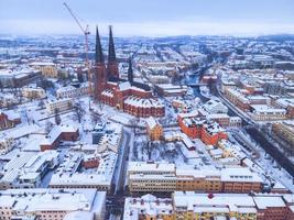 uppsala, schweden, wie im winter gesehen foto