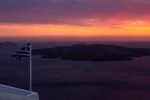 Landschaften der Insel Santorini foto