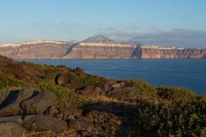 Landschaften der Insel Santorini foto