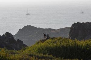 Landschaften der Insel Santorini foto