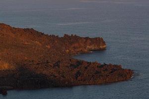 Landschaften der Insel Santorini foto