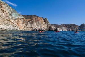Landschaften der Insel Santorini foto