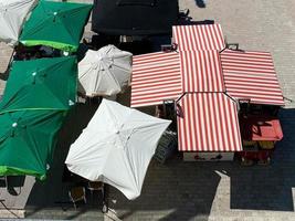 top view camping in den ferien foto