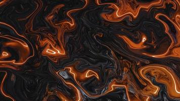 abstrakter üppiger lava- oder flüssiger marmorhintergrund. horizontale panoramische schwarze marmorstruktur mit leuchtenden orangefarbenen flecken. Bannervorlage, Einladung, Hintergrundbild, Kopfzeilen, Website, Printanzeigen foto