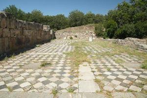 Hadrianische Bäder in der antiken Stadt Aphrodisias in Aydin, Türkei foto