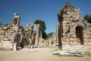 Bad in der antiken Stadt Perge in Antalya, Türkei foto