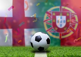 fußballpokalwettbewerb zwischen dem nationalen england und dem nationalen portugiesisch. foto