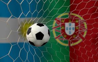 fußballpokalwettbewerb zwischen dem nationalen argentinien und dem nationalen portugiesisch. foto
