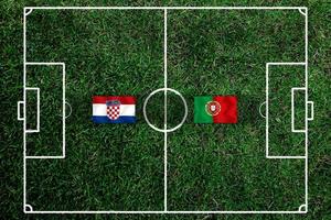 fußballpokalwettbewerb zwischen dem nationalen kroatien und dem nationalen portugiesisch. foto