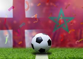 fußballpokalwettbewerb zwischen dem nationalen england und dem nationalen marokko. foto