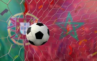 fußballpokalwettbewerb zwischen der marokkanischen und der portugiesischen nationalität. foto