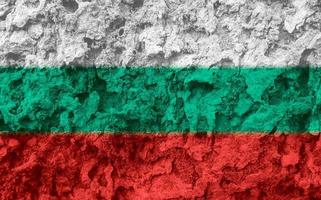 Textur der bulgarischen Flagge als Hintergrund foto