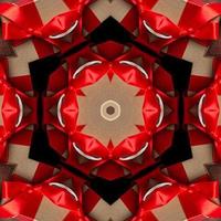 quadratischer abstrakter kaleidoskophintergrund. schöne mehrfarbige Kaleidoskop-Textur. einzigartiges Kaleidoskop-Design. mit einer Grundfarbe von Rot und etwas mehr Hellbraun foto