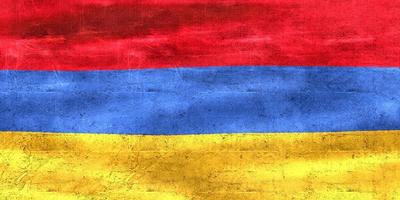 Armenien-Flagge - realistische wehende Stoffflagge foto