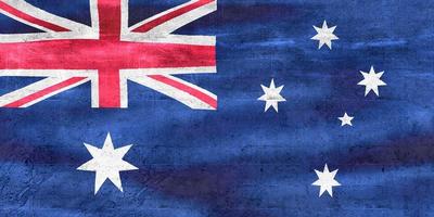 australien-flagge - realistische wehende stoffflagge foto