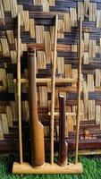 angklung Musikinstrument, ein traditionelles Musikinstrument aus Indonesien foto