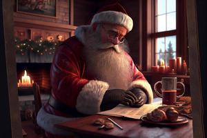 weihnachtsmann cartoon 3d frohe weihnachten foto