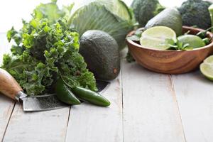 grüner kopierraum für frische produkte foto