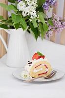 Erdbeer-Sahne-Kuchen foto