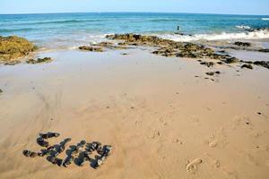 Verlassener Sandstrand foto