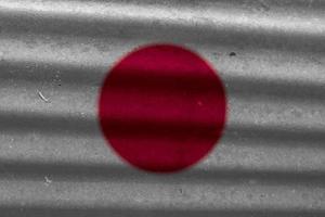 Textur der japanischen Flagge als Hintergrund foto