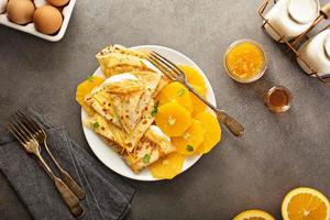 Crêpes Suzette mit Orangen foto