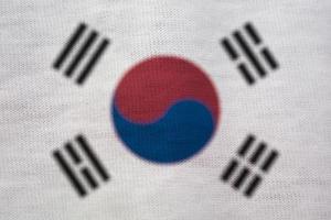 Textur der koreanischen Flagge als Hintergrund foto