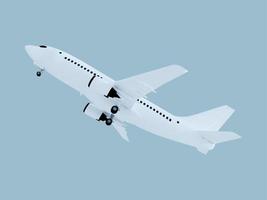 Flugzeug isolierter Hintergrund. 3D-Darstellung. foto