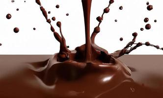 Schokoladen-, Kakao- und Kaffeespritzer. foto